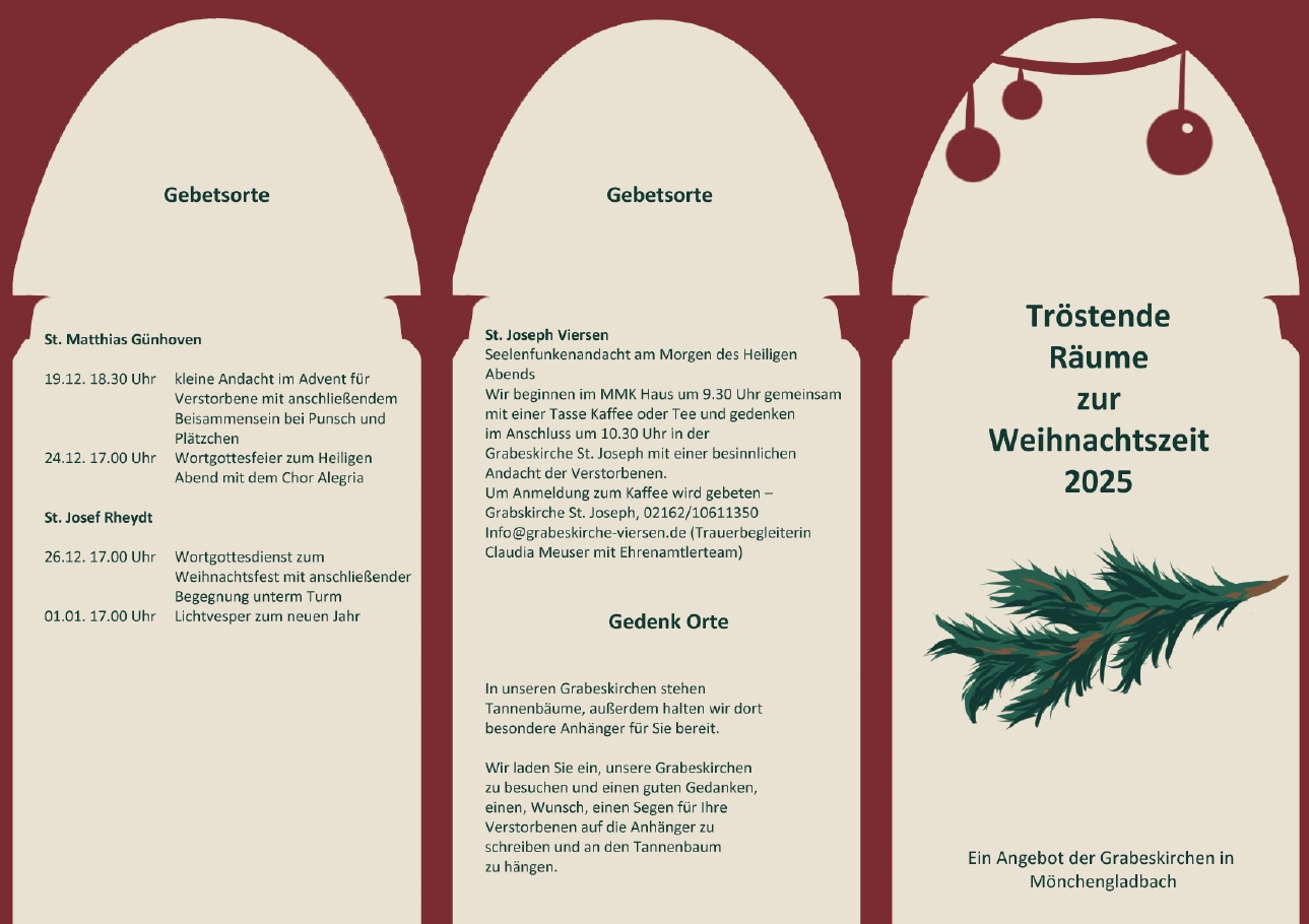 Angebot der Grabeskirchen zur Weihnachtszeit 1