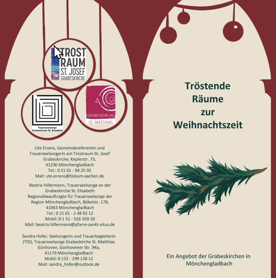 Flyer Weihnachten 2024 (c) Trauerseelsorge MG